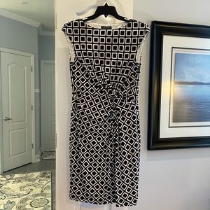 Black and white sheath dress